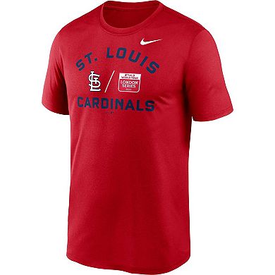 Men's Nike Red St. Louis Cardinals 2023 MLB World Tour: London Series Legend Performance T-Shirt