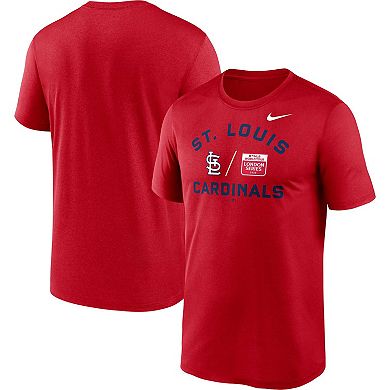 Men's Nike Red St. Louis Cardinals 2023 MLB World Tour: London Series Legend Performance T-Shirt