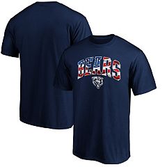 Fanatics Men's Navy Chicago Bears Textured Throwback Hashmark V-Neck T-Shirt