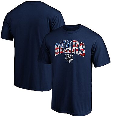 Men's Fanatics Branded Navy Chicago Bears Banner Wave Logo T-Shirt