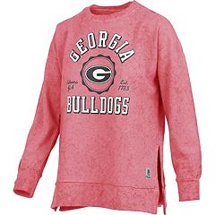 Women's Pressbox Black Georgia Bulldogs Comfy Cord Vintage Wash Basic Arch  Pullover Sweatshirt