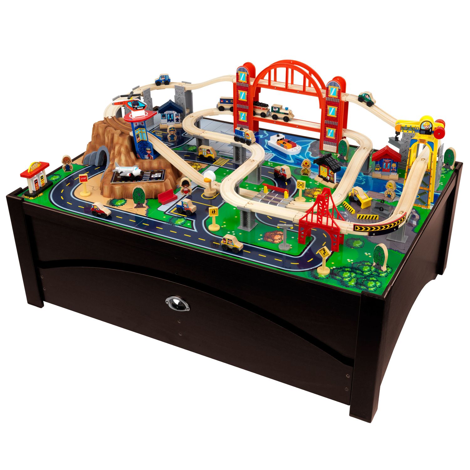 kidkraft airport express train set and table