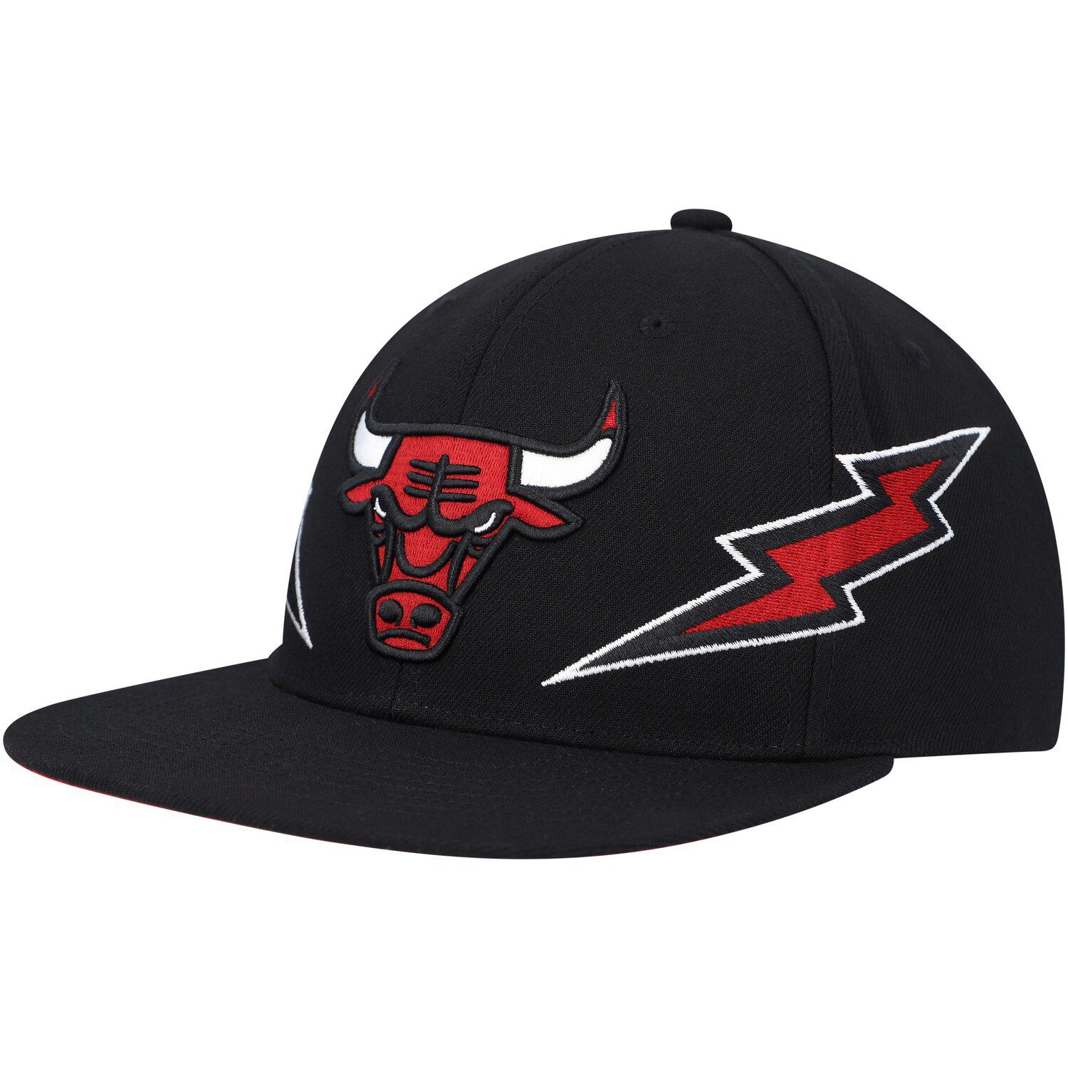 Men's Mitchell & Ness Black Chicago Bulls Hardwood Classics Earthquake  Snapback Hat