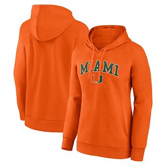 Women's Fanatics Branded Orange Miami Hurricanes Evergreen Campus Pullover Hoodie