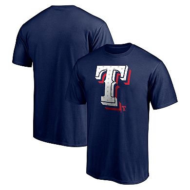 Men's Fanatics Branded Navy Texas Rangers Red White and Team T-Shirt