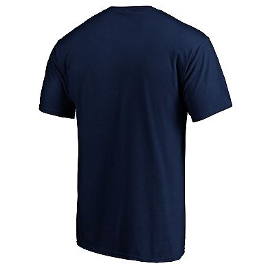 Men's Fanatics Branded Navy Chicago Blackhawks Banner Wave Logo T-Shirt