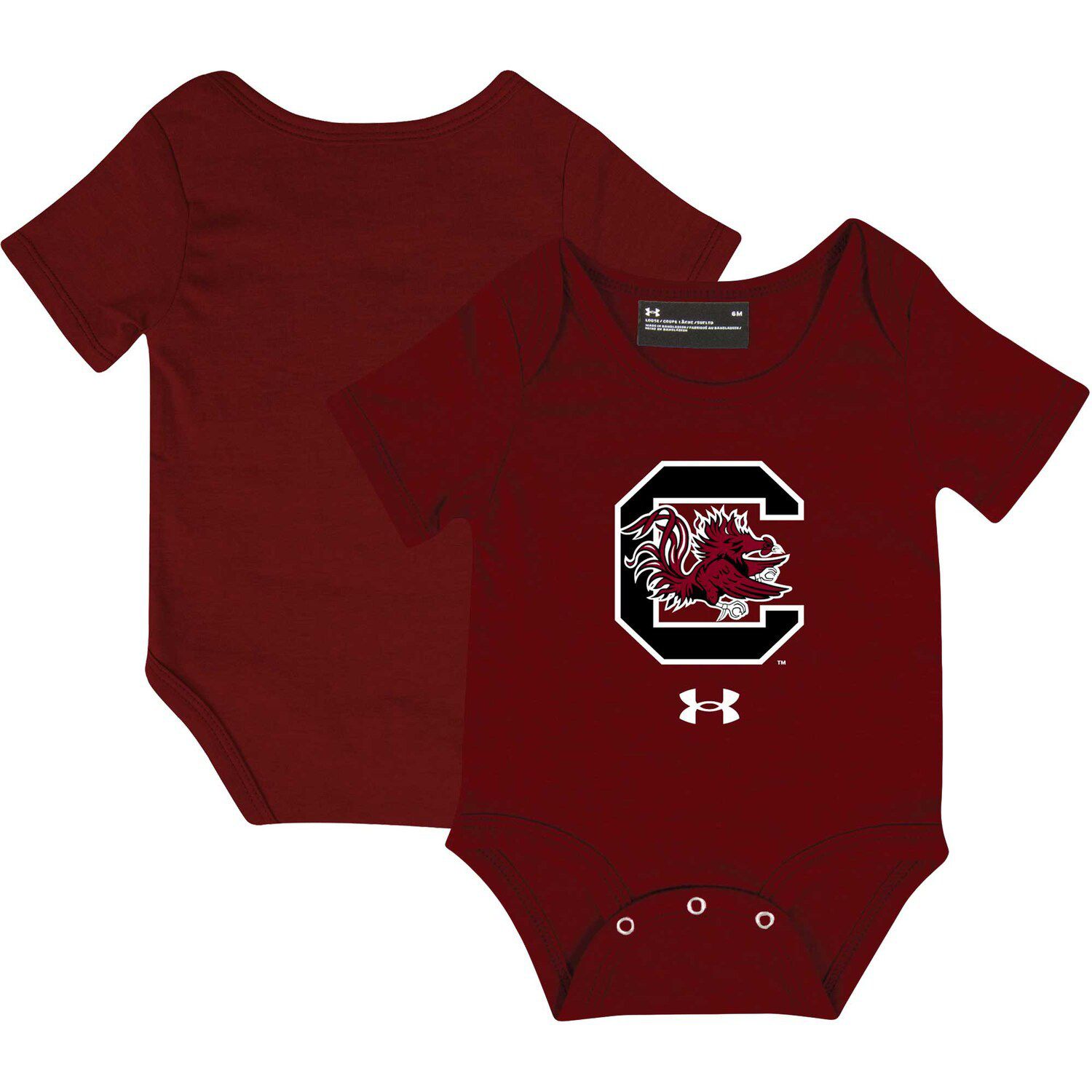 Newborn & Infant Champion Garnet/Heather Gray/White South Carolina  Gamecocks Three-Pack Bodysuit Set