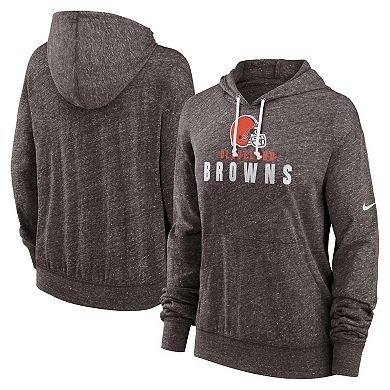 Women's Nike Brown Cleveland Browns Plus Size Gym Vintage Pullover Hoodie
