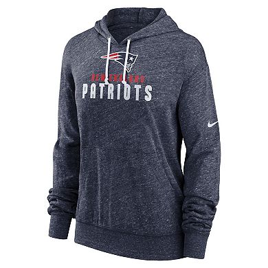 Women's Nike Navy New England Patriots Plus Size Gym Vintage Pullover Hoodie