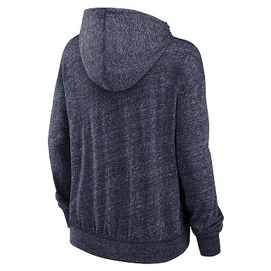 Women's Nike Navy New England Patriots Plus Size Gym Vintage Pullover Hoodie