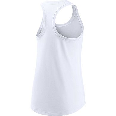 Women's Nike White Tennessee Titans Tri-Blend Scoop Neck Racerback Tank Top