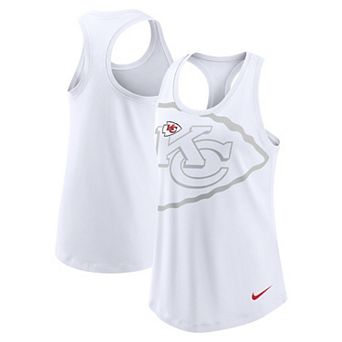 Women's Nike White Kansas City Chiefs Tri-Blend Scoop Neck Racerback Tank Top