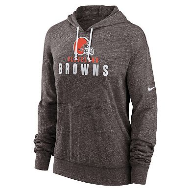 Women's Nike Brown Cleveland Browns Gym Vintage Pullover Hoodie