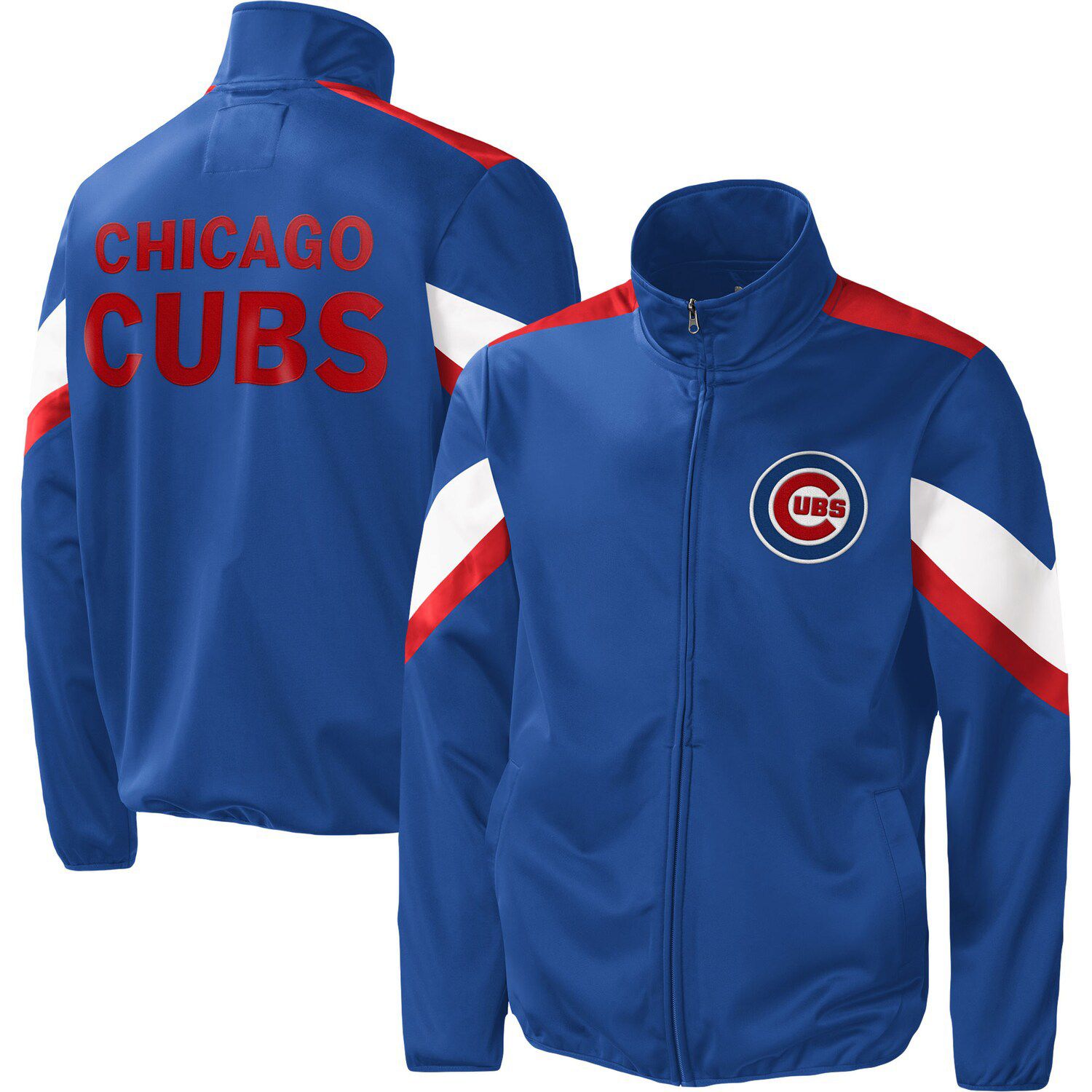 Men's Chicago Cubs Mitchell & Ness Royal Anorak Raglan Half-Zip