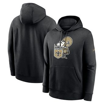 Men's Nike Black New Orleans Saints Rewind Club Pullover Hoodie