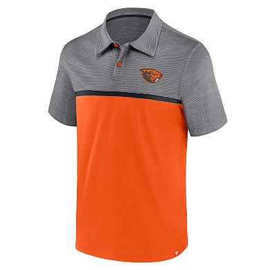 Men's Fanatics Branded Orange/Gray Oregon State Beavers Polo