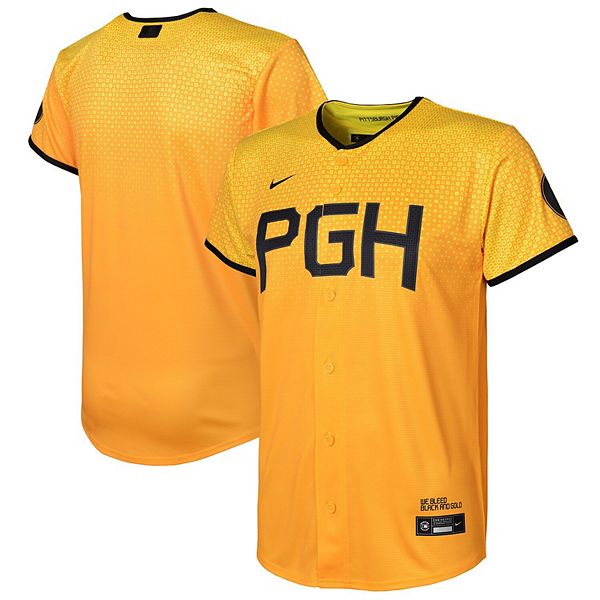 Toddler Nike Gold Pittsburgh Pirates 2023 City Connect Replica Jersey