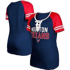 Men's New Era Navy Houston Texans Current Raglan Long Sleeve T-Shirt