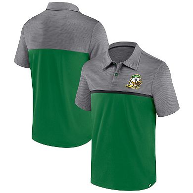 Men's Fanatics Branded Green/Gray Oregon Ducks Polo