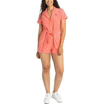 Women's Lusso Pink St. Louis Cardinals Trixie Cheetah Romper
