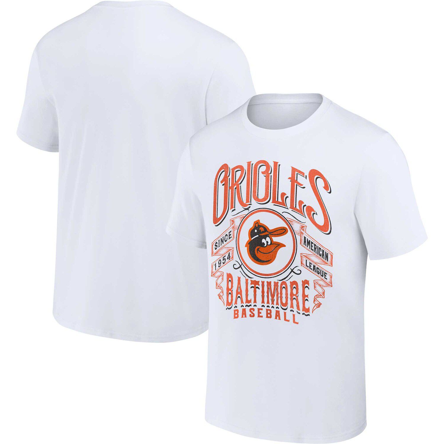 Baltimore Orioles Mitchell & Ness Cooperstown Collection Sidewalk Sketch  T-Shirt - Cream