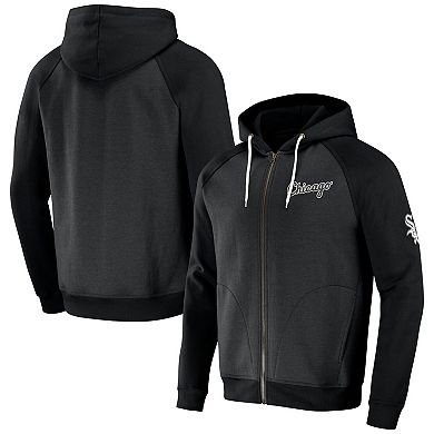 Men's Darius Rucker Collection by Fanatics Black Chicago White Sox Raglan Full-Zip Hoodie