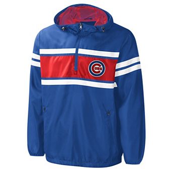 Men's G-III Sports by Carl Banks Royal Chicago Cubs Game Score Half-Zip Windbreaker