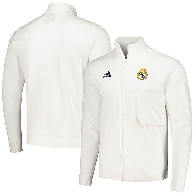 Men's adidas White Real Madrid 2023/24 Anthem Full-Zip Jacket