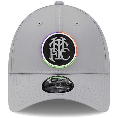 Men's New Era Gray Tottenham Hotspur Flock 9FORTY Adjustable Hat