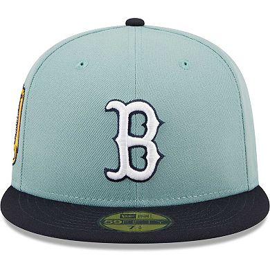 Men's New Era Light Blue/Navy Boston Red Sox Beach Kiss 59FIFTY Fitted Hat