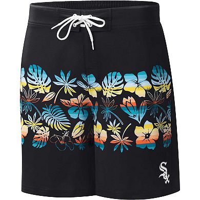 Men's G-III Sports by Carl Banks Black Chicago White Sox Breeze Volley Swim Shorts