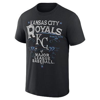 Men's Darius Rucker Collection by Fanatics  Black Kansas City Royals Beach Splatter T-Shirt