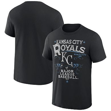 Men's Darius Rucker Collection by Fanatics  Black Kansas City Royals Beach Splatter T-Shirt