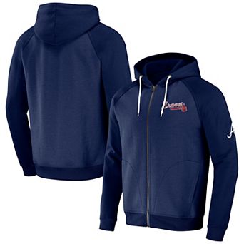 Men's Darius Rucker Collection by Fanatics Navy Atlanta Braves Raglan Full-Zip Hoodie