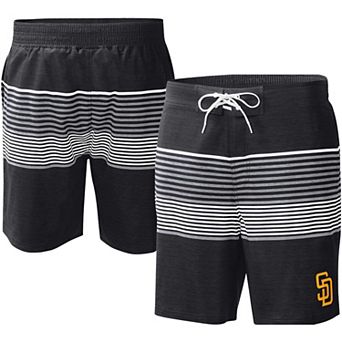 Men's G-III Sports by Carl Banks Black San Diego Padres Coastline Volley Swim Shorts