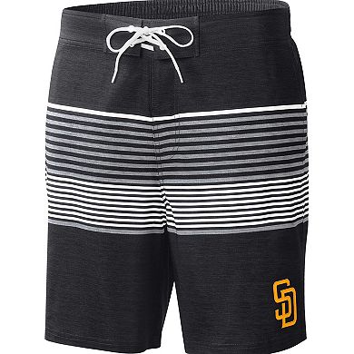 Men's G-III Sports by Carl Banks Black San Diego Padres Coastline Volley Swim Shorts