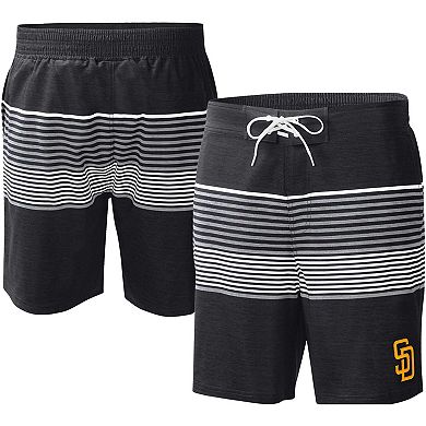 Men's G-III Sports by Carl Banks Black San Diego Padres Coastline Volley Swim Shorts
