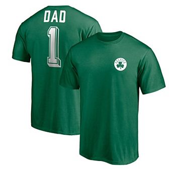 Men's Fanatics Branded Green Boston Celtics Number One Dad T-Shirt