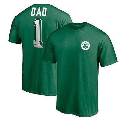 Men's Fanatics Branded Green Boston Celtics Number One Dad T-Shirt