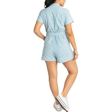 Women's Lusso Blue New York Yankees Trixie Cheetah Romper