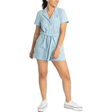 Women's Lusso Blue New York Yankees Trixie Cheetah Romper