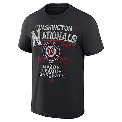 Men's Darius Rucker Collection by Fanatics Black Washington Nationals Beach Splatter T-Shirt