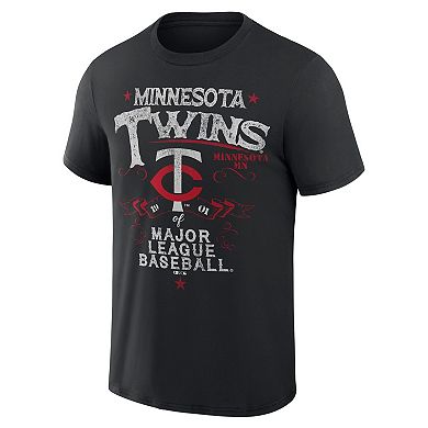 Men's Darius Rucker Collection by Fanatics Black Minnesota Twins Beach Splatter T-Shirt