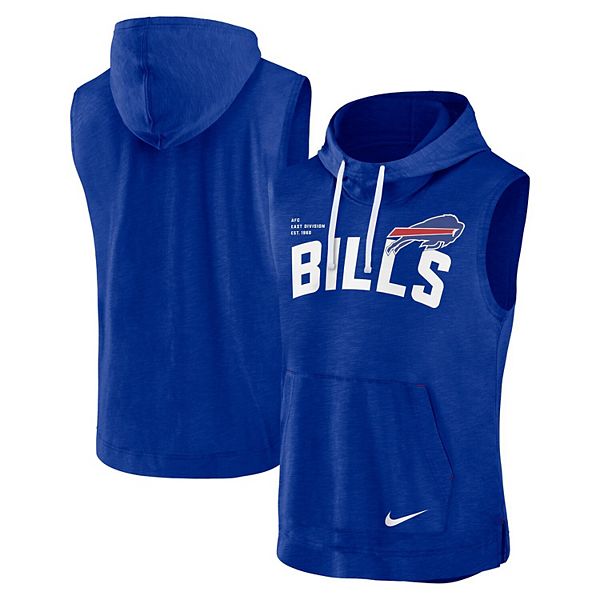 Buffalo Bills Hooded Sleeveless Shirts Work Out Large to 2XL