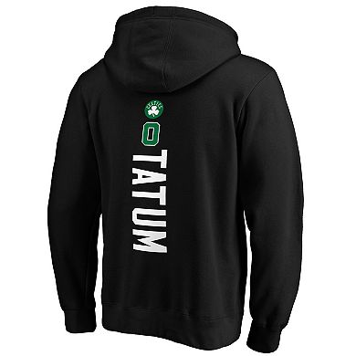 Men's Fanatics Branded Jayson Tatum Black Boston Celtics Playmaker Name & Number Pullover Hoodie