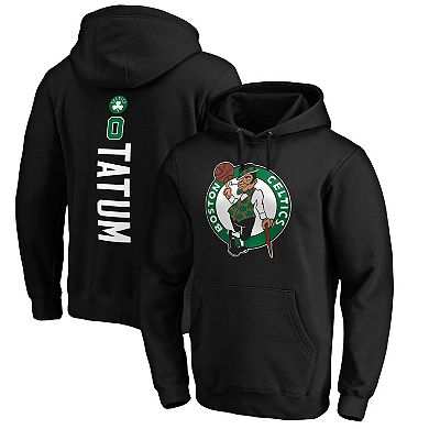 Men's Fanatics Branded Jayson Tatum Black Boston Celtics Playmaker Name & Number Pullover Hoodie