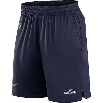 Men's Nike College Navy Seattle Seahawks Sideline Performance Shorts