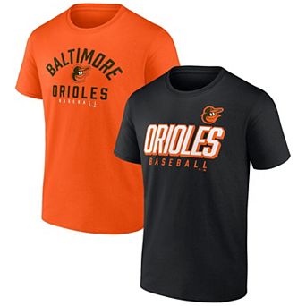 Men's Fanatics Branded Black/Orange Baltimore Orioles Player Pack T-Shirt Combo Set