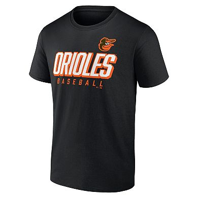 Men's Fanatics Branded Black/Orange Baltimore Orioles Player Pack T-Shirt Combo Set