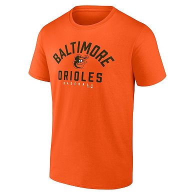 Men's Fanatics Branded Black/Orange Baltimore Orioles Player Pack T-Shirt Combo Set